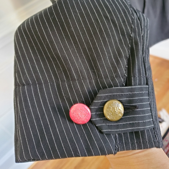 Subscript Mens Military Style Striped Jacket - Picture 4 of 11